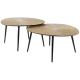 KAWOLA Couchtisch TIBALI Set 2-tlg. Metall oval