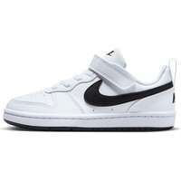 Nike Court Borough Low RECRAFT (PS) Sneaker, White/Black, 34 EU