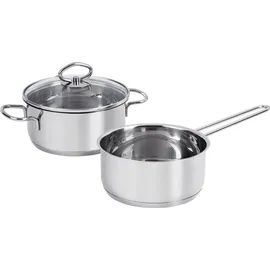 Kopf Merkur Topf-Set 6-tlg. 4 x Fleischtopf + Stielkasserolle + Bratpfanne