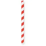 3400 Stück NATUREStar Papier-Trinkhalme "Cocktail" gestreift | FSC®-zertifiziert, rot-weiß, L: 13cm, Ø: 0,8cm, Papier-Trinkhalme, biologisch abbaubare Papierstrohhalme, Papier-Rührstäbchen, Strohhalme