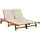 vidaXL 2-Personen-Sonnenliege 200 x 70 x 30 cm Beige/Weiß