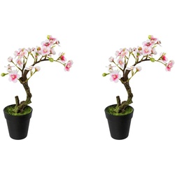 Kunstblume Mandelbonsai im Topf Mandelbonsai, Creativ green, Höhe 26 cm rosa