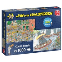 JUMBO Spiele Jan van Haasteren Der Käsemarkt Die Segelregatta 2x1000pcs