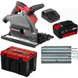 Einhell Tauchsäge TP-PS 18/165 Li BL -Führungsschiene, Akku 4.0 Ah, Systainer