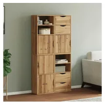 vidaXL - Beistellschränke 4 Stk. Odda 40x24x79 Cm Massivholz Kiefer