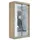 A&J MöbelLand Schiebetürenschrank NEO 120 x 215 x 59,5 cm Braun/Weiß
