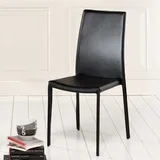 Kunstlederstuhl aus Textil stapelbar (4er Set)