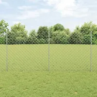 vidaXL Maschendrahtzaun 1,2 x 10 m Silber/Stahl