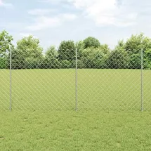 vidaXL Maschendrahtzaun 1,2 x 10 m Silber/Stahl