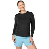 KARI TRAA Ava Langarm-T-Shirt Schwarz XS