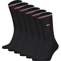 TOMMY HILFIGER Unisex Sportsocken, 6er Pack - UNI Iconic Sock, Tennissocken Schwarz 35-38