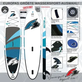 F2 Stand up Paddle Board SECTOR WS Windsurf SUP 10,5 cm Blau