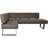 K+W Komfort & Wohnen Eckbank K+W KOMFORT & WOHNEN "Spider II", braun (coffee 78, schwarz), B:165cm H:88cm T:195cm, Sitzbänke, Eckbank, Sitzsteppung, bequem durch Sandwichbauweise, 2 Stellmaße