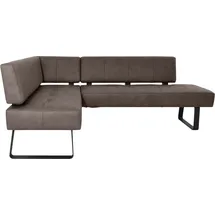 K+W Komfort & Wohnen Eckbank K+W KOMFORT & WOHNEN "Spider II", braun (coffee 78, schwarz), B:165cm H:88cm T:195cm, Sitzbänke, Eckbank, Sitzsteppung, bequem durch Sandwichbauweise, 2 Stellmaße