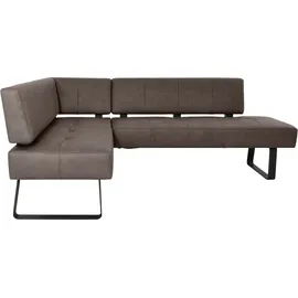 K+W Komfort & Wohnen Eckbank K+W KOMFORT & WOHNEN "Spider II", braun (coffee 78, schwarz), B:165cm H:88cm T:195cm, Sitzbänke, Eckbank, Sitzsteppung, bequem durch Sandwichbauweise, 2 Stellmaße