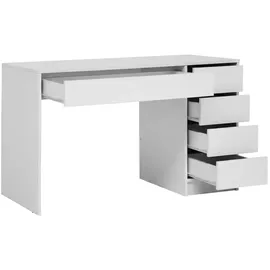 beautysofa SCHREIBTISCH Malta mit 5 Schubladen, grifflos, Weiß