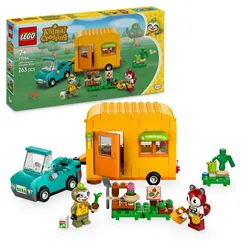 LEGO Animal Crossing Gerds Wohnwagen&Gärtnerei, Bauset mit Auto 77054