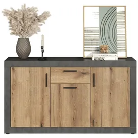 trendteam Salvada 149 x 83 x 40 cm Grau / Eiche