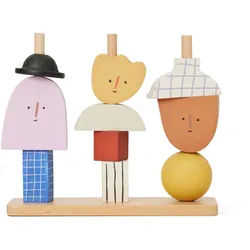 Ferm Living - Character Stacking Blocks Spielfiguren, multi