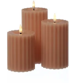 MARELIDA LED Kerze Liv 17,5 cm altrosa