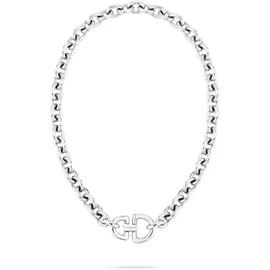Liebeskind Berlin The D-Link Statement Kette mit Anhänger Edelstahl Silber
