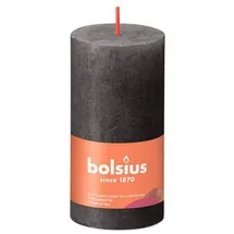 Bolsius Rustik Stumpenkerze 10 x 5 cm stürmisches grau