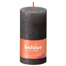 Bolsius Rustik Stumpenkerze 10 x 5 cm stürmisches grau