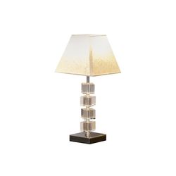 PHOEBE CAT Tischleuchte, Nachttischlampe Kristall, Tischlampe mit Stoffschirm, E14 Fassung weiß