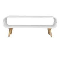 Miliboo Design-Couchtisch Esche Weiß TAKLA