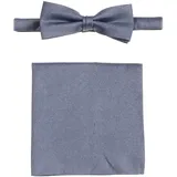 Monti Fliege (2er Set) (Set, 2-tlg) Reine Seide, Fliege mit passendem Einstecktuch blau