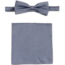 Monti Fliege (2er Set) (Set, 2-tlg) Reine Seide, Fliege mit passendem Einstecktuch blau