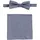 Monti Fliege (2er Set) (Set, 2-tlg) Reine Seide, Fliege mit passendem Einstecktuch blau