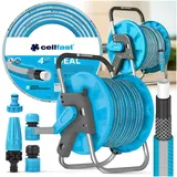 CELLFAST IDEAL Schlauchtrommel 1/2" 30m mit Gartenbrause & Kupplung Anschluss Set | Gartenschlauch Trommel Schlauchaufroller 1/2 Zoll | Schlauchwagen mit Schlauch Flexible Anti-Verdrehung