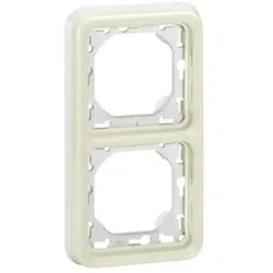 Legrand 069696 Plexo Classic Feuchtraum Abdeckrahmen 2-fach senkrecht Feuchtraum Aufputz weiß 1