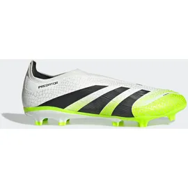 adidas PREDATOR LEAGUE LACELESS Firm Ground/Multi Ground Football Boots, Cloud White/Core Black/Lucid lemon), 48