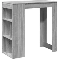 VidaXL Bartisch mit Regal Grau Sonoma 102x50x103,5 cm Holzwerkstoff