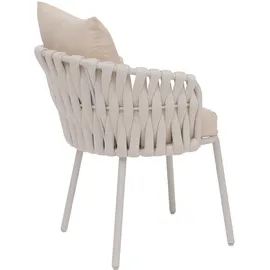 Mendler HWC-P89 Gartensessel 56 x 71 x 71 cm creme 2 St.