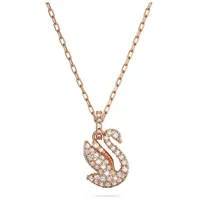 Swarovski Kette mit Anhänger Iconic Swan Weiß/Roségold