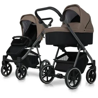 my junior Kombi-Kinderwagen my junior® NOAX2 Concrete Toffee 2in1 braun