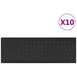 vidaXL Stufenmatten 10 Stk. 25x75 cm Gummi