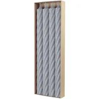 Richard Wenzel RUSTIC TWIST Stabkerzen 350 x 28 mm silbergrau 4 St.
