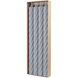 Richard Wenzel RUSTIC TWIST Stabkerzen 350 x 28 mm silbergrau 4 St.