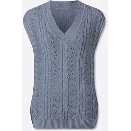 Inspirationen Pullunder taubenblau 50