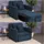 MCW Schlafsessel MCW-L90 Cord 200 x 100 x 70 cm Blau mit Schlaffunktion