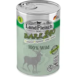 LandFleisch Hund B.A.R.F.2GO Exklusiv 100% vom Wild 6x400g