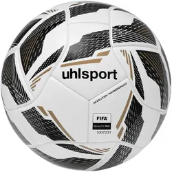uhlsport Revolution Thermobonded Fußball Spielball weiß/schwarz/gold 5
