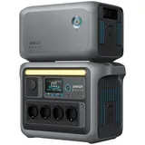 Anker SOLIX C1000 Tragbare Powerstation mit BP1000 Erweiterungsakku, 1800W Solargenerator, Aufladung in 58 Min., 2112Wh LiFePO4-Akku für Outdoor, Camping und Stromreserve Zuhause (Solarpanel optional)