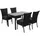 MCW Polyrattan Set MCW-G19 5-tlg. schwarz/dunkelgrau