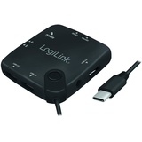 Logilink UA0344 - OTG (On-The-Go) Multifunktions HUB (USB Typ-CTM) und Cardreader für SD/micro-SD/M2/MS (Duo/Pro) Speicherkarten, passend für Android Smartphones & Tablets mit OTG / MacBook