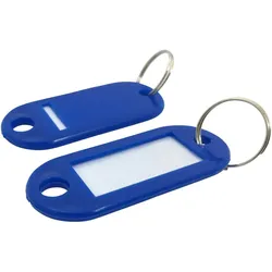 VEPATIM 100x Schlüsselanhänger mit Schlüsselring und Einleger BLAU